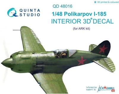 QD48016  декали  3D Декаль интерьера кабины И-185 (ARK)  (1:48) 2000000173030
