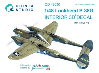 QD48030  декали  3D Декаль интерьера кабины P-38G LIGHTNING (для модели Tamiya)  (1:48) 2000000161808