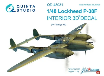 QD48031  декали  3D Декаль интерьера кабины P-38F LIGHTNING (для модели Tamiya)  (1:48) 2000000161815
