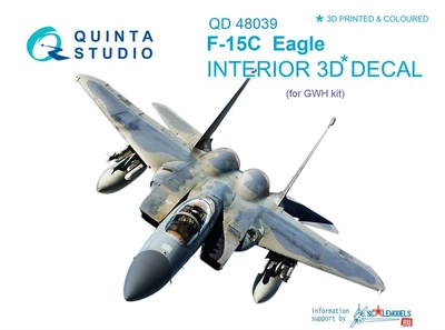QD48039  декали  3D Декаль интерьера кабины F-15C (GWH)  (1:48) 2000000163642