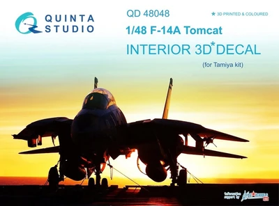 QD48048  декали  3D Декаль интерьера кабины  F-14A (Tamiya)  (1:48) 2000000165196