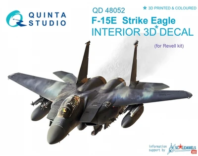 QD48052  декали  3D Декаль интерьера кабины F-15E (Revell)  (1:48) 2000000179889