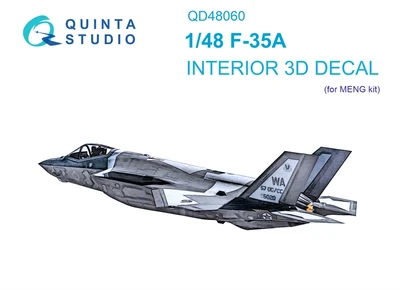 QD48060  декали  3D Декаль интерьера кабины F-35A (Meng)  (1:48) 2000002092070