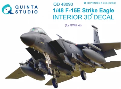 QD48090  декали  3D Декаль интерьера кабины F-15E (GWH)  (1:48) 2000000179964