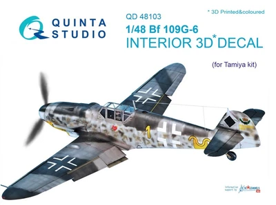QD48103  декали  3D Декаль интерьера кабины Bf-109G-6(Tamiya)  (1:48) 2000000183251
