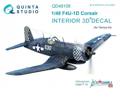 QD48108  декали  3D Декаль интерьера кабины F4U-1D (Tamiya)  (1:48) 2000000223179