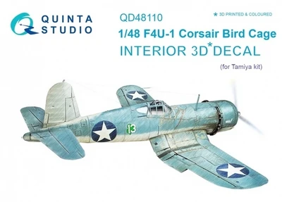 QD48110  декали  3D Декаль интерьера кабины F4U-1 Corsair (Bird cage) (Tamiya)  (1:48) 2000000223193