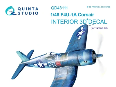 QD48111  декали  3D Декаль интерьера кабины F4U-1A (Tamiya)  (1:48) 2000000223209
