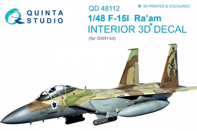 QD48112  декали  3D Декаль интерьера кабины F-15I (GWH)  (1:48) 2000000180014