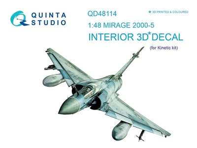QD48114  декали  3D Декаль интерьера кабины Mirage 2000-5 (Kinetic)  (1:48) 2000000223216