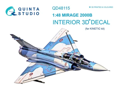 QD48115  декали  3D Декаль интерьера кабины Mirage 2000B (Kinetic)  (1:48) 2000000223223