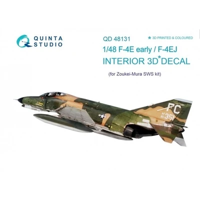 QD48131  декали  3D Декаль интерьера кабины F-4E ранний/EJ (ZM SWS)  (1:48) 2000000195148