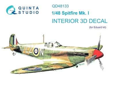 QD48133  декали  3D Декаль интерьера кабины  Spitfire Mk.I (Eduard)  (1:48) 2000002046639