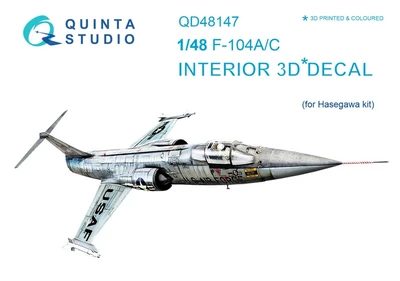 QD48147  декали  3D Декаль интерьера кабины F-104A/C (Hasegawa)  (1:48) 2000000223308