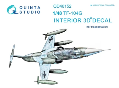 QD48152  декали  3D Декаль интерьера кабины TF-104G (Hasegawa)  (1:48) 2000000223339