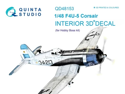 QD48153  декали  3D Декаль интерьера кабины F4U-5 (Hobby Boss)  (1:48) 2000000223346