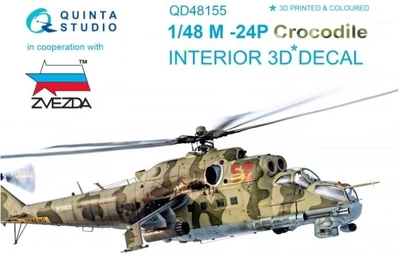 QD48155  декали  3D Декаль интерьера кабины М&-24П (Звезда)  (1:48) 2000000195209