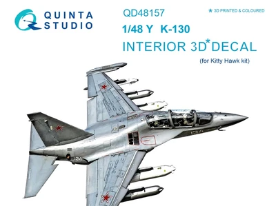 QD48157  декали  3D Декаль интерьера кабины Y@K-130 (KittyHawk)  (1:48) 4580702132903