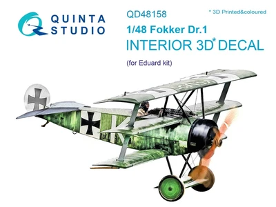 QD48158  декали  3D Декаль интерьера кабины Fokker Dr.1 (Eduard)  (1:48) 2000000223360