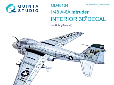 QD48164  декали  3D Декаль интерьера кабины A-6A Intruder (HobbyBoss)  (1:48) 2000000223384
