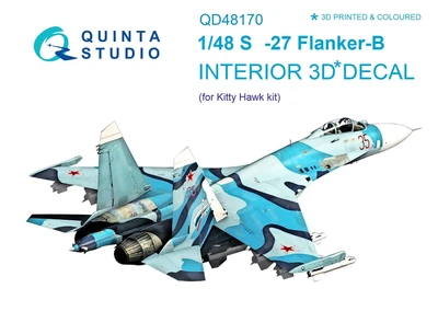 QD48170  декали  3D Декаль интерьера кабины С-27 (KittyHawk)  (1:48) 4580702132910