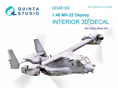 QD48182  декали  3D Декаль интерьера кабины MV-22 Osprey (HobbyBoss)  (1:48) 2000000223476