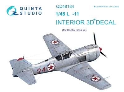 QD48184  декали  3D Декаль интерьера кабины L@-11 (HobbyBoss)  (1:48) 2000002052951