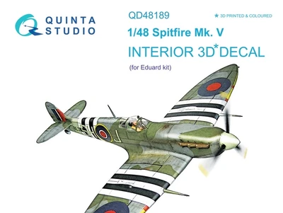 QD48189  декали  3D Декаль интерьера кабины Spitfire Mk.V (Eduard)  (1:48) 2000000255729