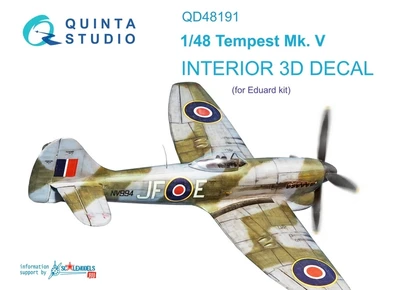QD48191  декали  3D Декаль интерьера кабины  Tempest Mk.V (Eduard)  (1:48) 2000002046653