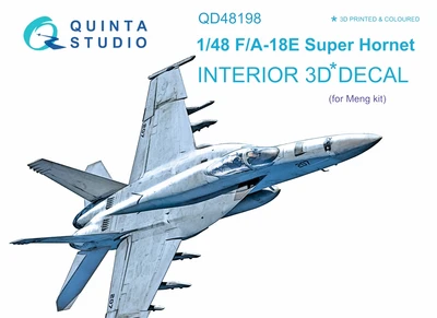 QD48198  декали  3D Декаль интерьера кабины F/A-18E (Meng)  (1:48) 4580702136901