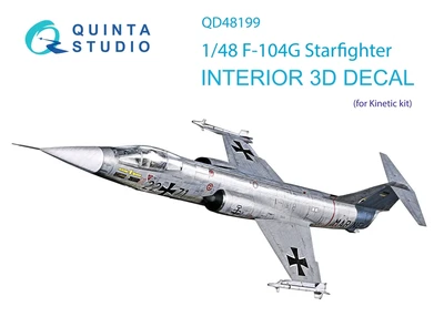 QD48199  декали  3D Декаль интерьера кабины F-104G (Kinetic)  (1:48) 2000002092018