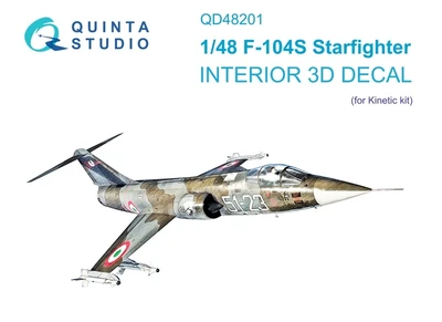 QD48201  декали  3D Декаль интерьера кабины F-104S (Kinetic) (1:48) 2000002116011