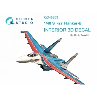 QD48203  декали  3D Декаль интерьера кабины ОКБ С-27 (Hobby boss)  (1:48) 2000002044420