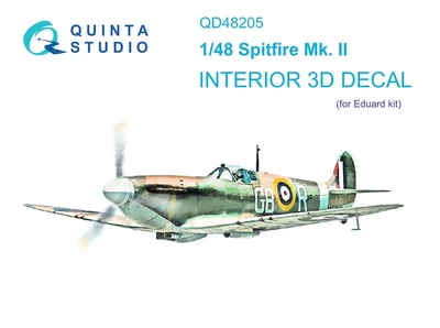QD48205  декали  3D Декаль интерьера кабины Spitfire Mk.II (Eduard)  (1:48) 2000002158691