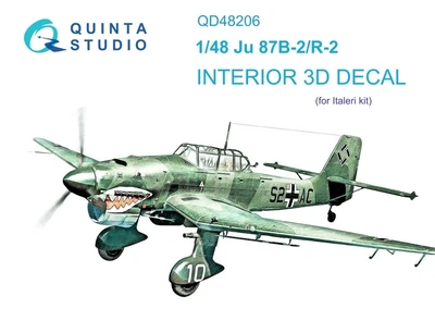 QD48206  декали  3D Декаль интерьера кабины  Ju-87B-2/R-2 (Italeri)  (1:48) 2000002044437