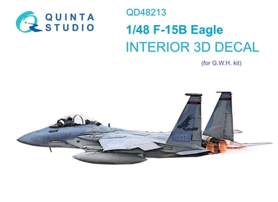 QD48213  декали  3D Декаль интерьера кабины F-15B (GWH)  (1:48) 2000002052975