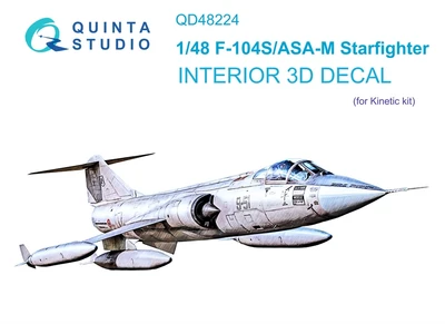 QD48224  декали  3D Декаль интерьера кабины F-104S/ASA-M (Kinetic)  (1:48) 2000002135012