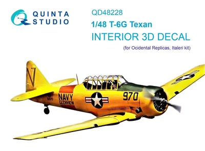 QD48228  декали  3D Декаль интерьера кабины T-6G (Italeri)  (1:48) 2000002136873