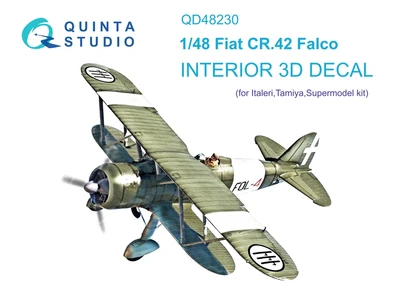 QD48230  декали  3D Декаль интерьера Fiat CR.42 (Italleri)  (1:48) 2000002053859