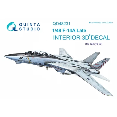 QD48231  декали  3D Декаль интерьера кабины F-14A Late (Tamiya)  (1:48) 2000000254838