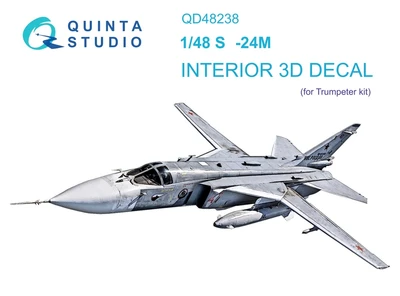 QD48238  декали  3D Декаль интерьера кабины С-24М (Trumpeter)  (1:48) 2000002052999