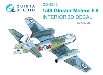 QD48246  декали  3D Декаль интерьера кабины  Meteor F.8 (Airfix) (1:48) 2000002116066