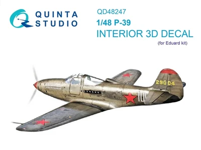 QD48247  декали  3D Декаль интерьера кабины  P-39 (Eduard)  (1:48) 2000002046714