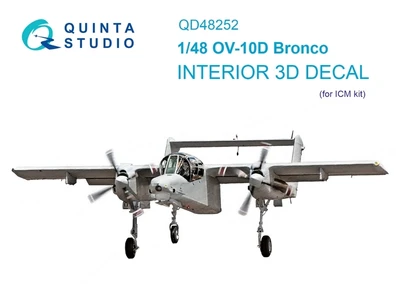 QD48252  декали  3D Декаль интерьера кабины  OV-10D Bronco (ICM)  (1:48) 2000002044468