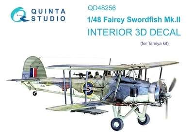 QD48256  декали  3D Декаль интерьера кабины Swordfish Mk.II (Tamiya) (1:48) 2000002116080
