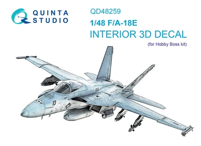 QD48259  декали  3D Декаль интерьера кабины F/A-18E (HobbyBoss)  (1:48) 2000002053026