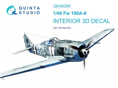 QD48269  декали  3D Декаль интерьера кабины Fw 190A-8 (Tamiya)  (1:48) 2000002124016