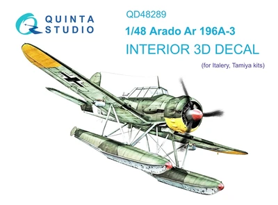 QD48289  декали  3D Декаль интерьера кабины Ar 196A-3 (Italeri)  (1:48) 2000002053064