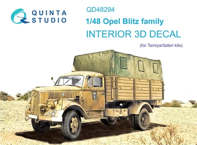 QD48294  декали  3D Декаль интерьера кабины семейство Opel Blitz (Tamiya/Italeri)  (1:48) 2000002150749