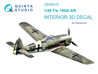 QD48315  декали  3D Декаль интерьера кабины Fw 190A-5/6 (Eduard)  (1:48) 2000002150763